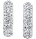 Lab Grown Diamond Pavé Small Huggie Hoop Earrings (1/2 ct. ) in Sterling Silver