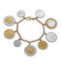 Vermeil Bracelet  Lira Coins Charm Bracelet