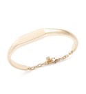 Crystal Charm Signet Cuff Bracelet  