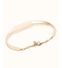 Crystal Charm Signet Cuff Bracelet  