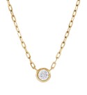 Diamond Bezel Solitaire Pendant Necklace (1/4 ct. ) in 14k Gold  16