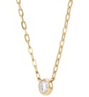 Diamond Bezel Solitaire Pendant Necklace (1/4 ct. ) in 14k Gold  16