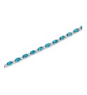 Blue Topaz (8 ct. t.w.) & White Topaz (7/8 ct. t.w.) Tennis Bracelet in Sterling Silver (Also Available In    and Opal)