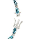 Blue Topaz (8 ct. t.w.) & White Topaz (7/8 ct. t.w.) Tennis Bracelet in Sterling Silver (Also Available In    and Opal)