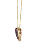 Strawberry and Chocolate Heart Pendant Necklace Featuring Passion Ruby (3/4 ct. ) & Chocolate Diamond (1/10 ct. ) in 14k Gold