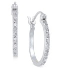 Diamond Hoop Earrings (1/10 ct. ) in Sterling Silver