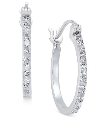 Diamond Hoop Earring...