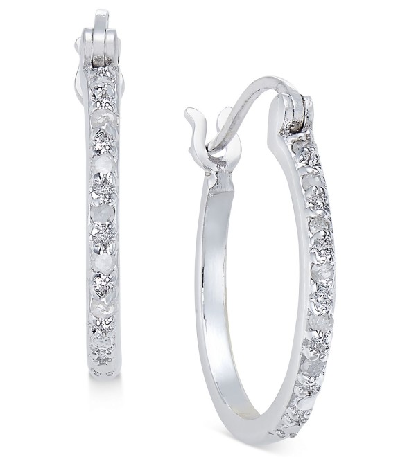 Diamond Hoop Earrings (1/10 ct. ) in Sterling Silver