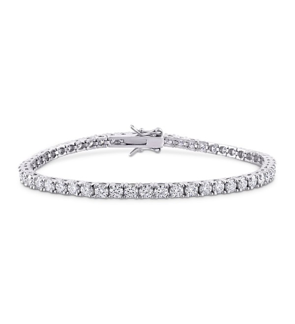 Lab-Created Moissanite Tennis Bracelet (5-1/10 ct. ) in Sterling Silver