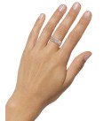 Textured Three Row Stack Look Ring in 14k Tri-Color Gold