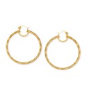 18K Gold over Sterling Silver Earrings  Laser and Diamond-Cut Extra Large Hoop Earrings (Also in Platinum Over Sterling Silver)