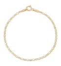 Children's Polished Valentino Link Bracelet in 14k Gold