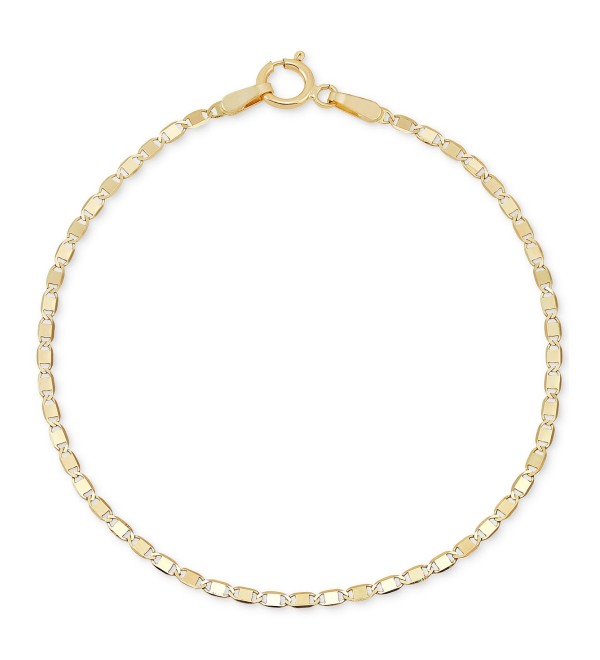 Children's Polished Valentino Link Bracelet in 14k Gold