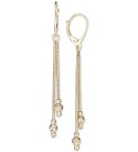 Beaded Drop Earrings in 14k Gold