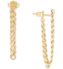 Chain Link Front to Back Drop Earrings in 10k Gold