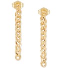 Chain Link Front to Back Drop Earrings in 10k Gold