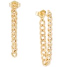 Chain Link Front to Back Drop Earrings in 10k Gold