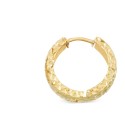 Textured Huggie Hoop Earrings in 14k Gold