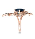 Crazy Collection® Deep Sea Blue Topaz™ (5-3/8 ct. ) and Diamond (3/4 ct. ) Ring in 14k Rose Gold