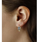 Gemstone Twist Gallery Drop Earring in 14k Yellow Gold Available in Citrine