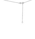 Sapphire (7/8 ct. ) & Diamond (1/10 ct. ) Oval Halo Pendant Necklace in 14k White Gold  16