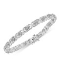 Diamond Link Bracelet (1/4 ct. ) in Sterling Silver or 14k Yellow Gold Over Sterling Silver