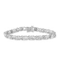 Diamond Link Bracelet (1/4 ct. ) in Sterling Silver or 14k Yellow Gold Over Sterling Silver