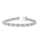 Diamond Link Bracelet (1/4 ct. ) in Sterling Silver or 14k Yellow Gold Over Sterling Silver