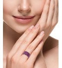 Ruby (1-5/8 ct. ) & Pink Sapphire (1-1/2 ct. ) Ombré Wide Width Ring in Sterling Silver