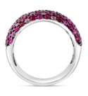 Ruby (1-5/8 ct. ) & Pink Sapphire (1-1/2 ct. ) Ombré Wide Width Ring in Sterling Silver