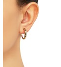 Polished Tapered Hoop Earrings in 14k Gold