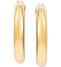 Polished Tapered Hoop Earrings in 14k Gold