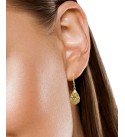 Filigree Leverback Drop Earrings in 10k Gold