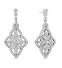 Diamond (1/2 ct. ) Vintage Earrings in Sterling Silver