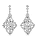 Diamond (1/2 ct. ) Vintage Earrings in Sterling Silver