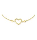 Open Heart Bolo Bracelet in 10k Gold