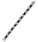 Men's Diamond (1/8 ct. t.w.) & Black Enamel Bracelet in Stainless Steel