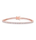 Lab-Created Moissanite Tennis Bracelet (5-1/10 ct. ) in 18k Rose Gold-Plated Sterling Silver