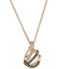 Chocolate Diamond & Nude Diamond Swirling Teardrop 18