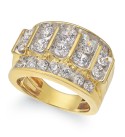 Men's Diamond Elevated Cluster Ring (3 ct. ) in 10k Gold