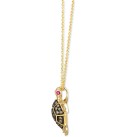 Diamond (3/8 ct. ) & Passion Ruby (1/20 ct. ) Turtle Pendant Necklace in 14k Gold  18