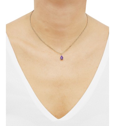 Amethyst Pear Solita...