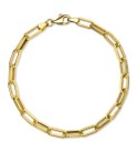 Paperclip Link Chain Bracelet in 14k Gold