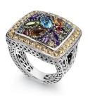 Balissima by Multi-Stone Ring in 18k Yellow Gold and Sterling Silver (3-1/4 ct. )