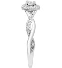 Diamond Princess Twist-Shank Engagement Ring (1/4 ct. ) in 14k White gold