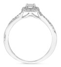 Diamond Princess Twist-Shank Engagement Ring (1/4 ct. ) in 14k White gold