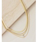 Multi-Chain Layered Gold Plated Necklace