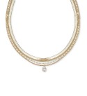 Multi-Chain Layered Gold Plated Necklace