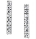 Diamond Bar Stud Earrings (1/20 ct. ) in Sterling Silver or 14k Gold-Plated Sterling Silver