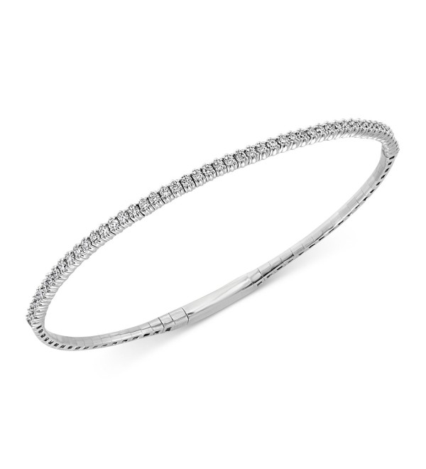 Diamond Skinny Bangle Bracelet (3/4 ct. ) in 14k White Gold